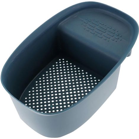 Support de rangement pour filtre d'évier de cuisine, porte-éponge et bac à vaisselle multifonctions-21X13.5CM-Blue (1/2)
