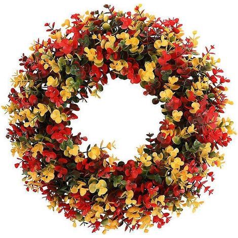 Künstliche Weihnachtskränze, Kunstblumen, Eukalyptusringe, Türdekorationen, Pendelleuchten, Halloween-Wanddeko-Accessoires (klein) (1/4)
