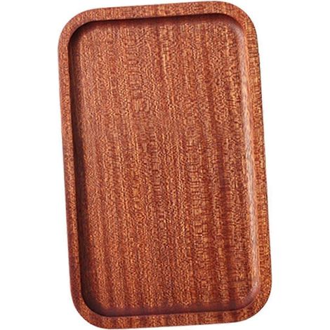 Plateau de service en bois pour fêtes, plateau décoratif, plateau apéritif en bois, assiette en bois, plateau de service pour café, style campagnard-13cmx20cmx1.5cm (1/5)