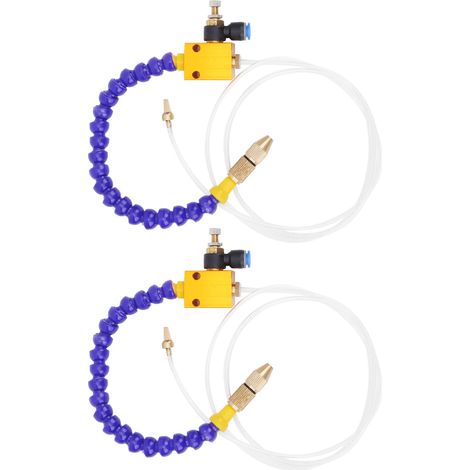 Lot de 2 Système de Pulvérisation Lubrifiant Brumisateur pour Tuyau d'Air 8mm, CNC Tour Fraisage Perçage, Refroidissement (1/5)