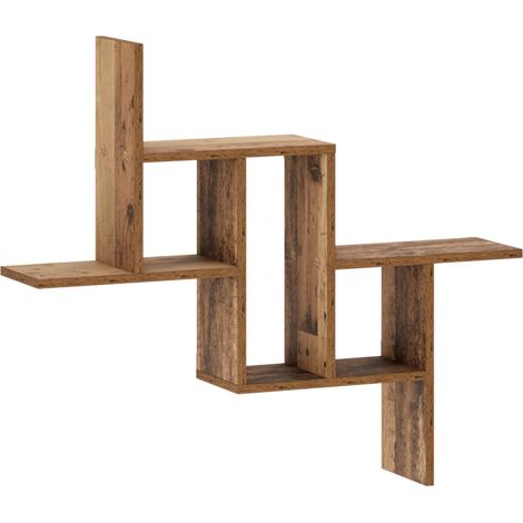Estante de pared Madera envejecida 87 x 17 x 75 cm vidaXL (1/5)