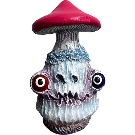 Champignon Halloween Effrayant avec Yeux Lumineux Décor Jardin Résine Extérieur (1/5)