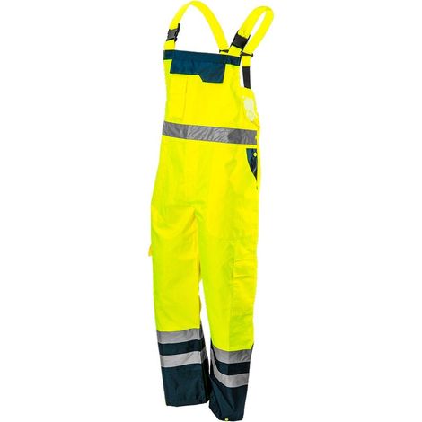 Mono de trabajo de alta visibilidad, impermeable, amarillo, talla S (1/5)