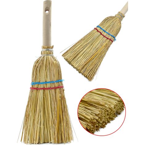 Balai de paille de riz, balai à main, balai de paille, balai de paille à main, balayeuse de paille, balai, balai de sorcière, balayeuse, balai ménager, balai de voiture (1/5)