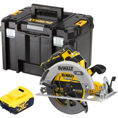 Sierra circular sin cable DeWalt DCS 573 NT 18 V 190 x 30 mm sin escobillas + 1x batería recargable 5,0 Ah + TSTAK - sin cargador (1/5)