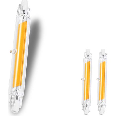 Bombillas LED R7S de 118 mm, regulables, 20 W, blanco cálido 3000 K, 2000 lm, 220-240 V CA, iluminación de 360°, paquete de 2 (1/5)