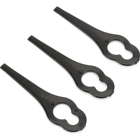 50 Black Plastic Lawnmower Blades for 28/30, 7.5 x 2 cm, Compatible Replacement (1/5)