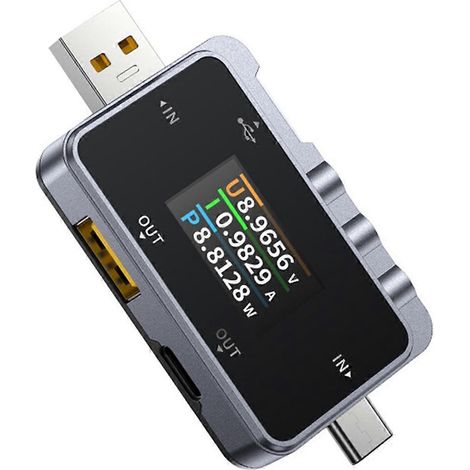 USB-Tester, digitales Voltmeter-Amperemeter mit LCD-Bildschirm (siehe Abbildung) (1/5)