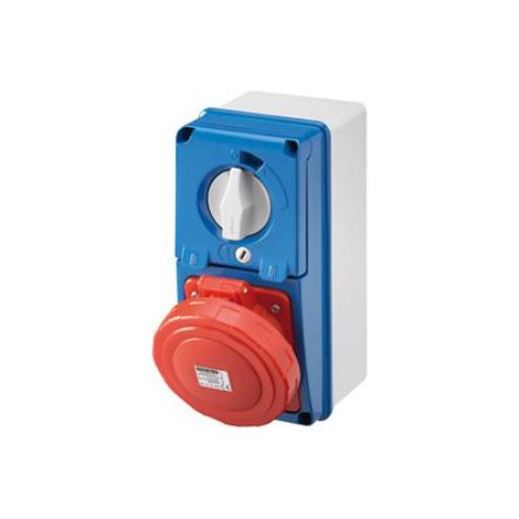 Presa Verticale Interbloccata Gewiss GW66241 Con Fondo IP67 3P+T 32A 400V (1/2)