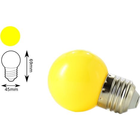 Jandei - Bombilla led color 1W E27 fiesta AMARILLO Bombilla LED E27 Colores