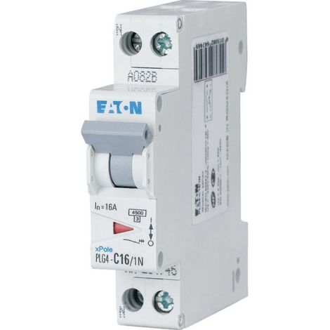 Eaton Moeller 264746 Eaton PLG4-C16/1N Circuit Breaker - 1P+N 16A, C-curve, 4.5 kA (in 60898)