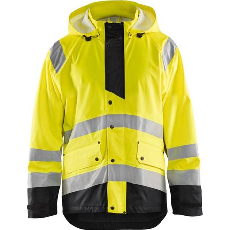 Giacca impermeabile ad alta visibilità livello 3 4327 - Giallo fluorescente/Nero XXXL (1/2)