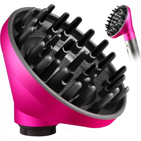 Diffusore compatibile con Dyson Airwrap Styler HS05 HS01, accessorio per convertire Dyson Airwrap Styler in asciugacapelli (rosso rosa) (1/5)