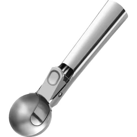 Cuillère À Glace - En Acier Inoxydable Alimentaire - Pour Glace, Pâte À Cookies, Boulettes De Viande, Pastèque Et Fruits - 1 Pièce (1/5)