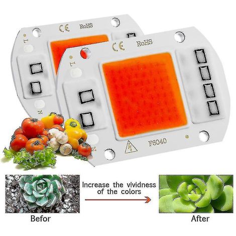 LED-Pflanzenlampe mit Vollspektrum-COB-LED-Chip, 110 V/220 V Wechselstrom, ohne Treiber, für Zimmerpflanzen, Sämlinge und Wachstum (1/5)