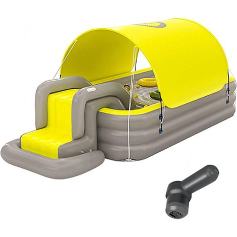 Applicable Piscines ExtéRieures Jardin Eau Piscines Jeux pour Piscine Extérieure pour Enfants Convient Aux Enfants Plus 3 Ans,Yellow-2.6M (1/5)