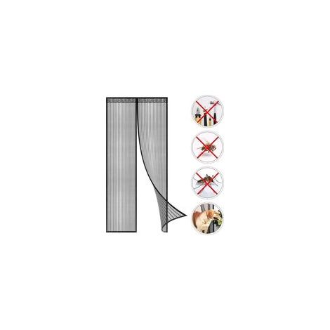 Moustiquaire de fenêtre à fermeture aimantée – Maille ultra fine – Installation sans outil – Dimensions 90 x 210 cm – Fibre de polyester durable (1/4)