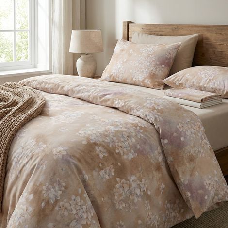 Set lenzuola matrimoniali cotone 100% Made in Italy Caldo Cotone - Beige