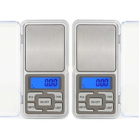 Two electronic mini scales, 500 g capacity, high precision 0.01 g, food scale, jewelry scale, kitchen scale (1/4)