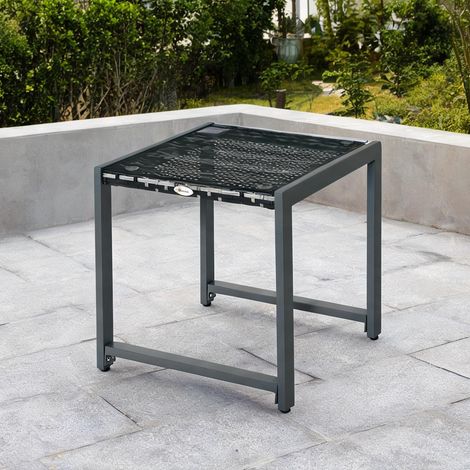 Mobilier de jardin en rotin coloris gris 50 x 495 x 50 cm (1/5)