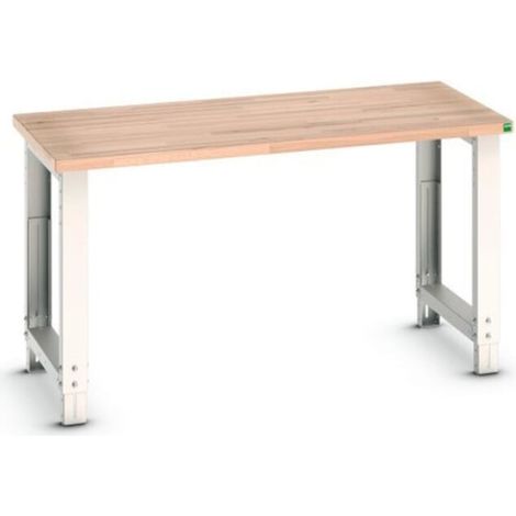 Bott Werkbank cubio Multiplex-Platte 1500 x 750 x 740-1140 mm RAL 7035