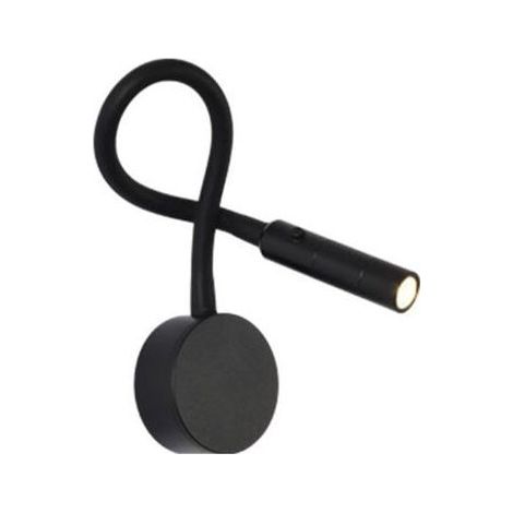 Black Reading Wall Sconce, Flexible Swan Neck LED Lamp with Switch for Bedrooms (1/3)