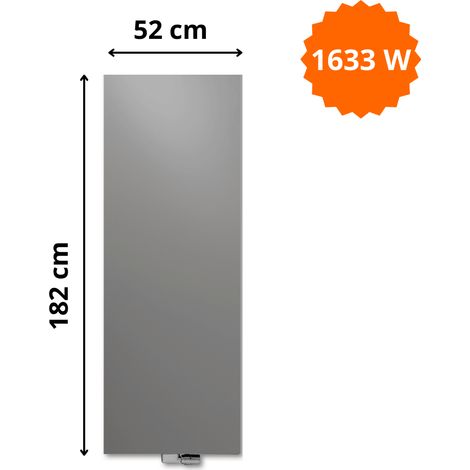 Radiateur acier H. 182 x L. 52 cm Niva vertical N2L1 laqué Vasco (1/5)
