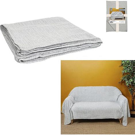 Jete De Canape Gris Clair 170x250cm (1/4)