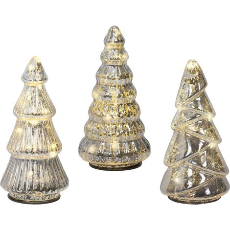 Albero di Natale in vetro trasparente con LED Ø9 × H17,5 cm (1/3)