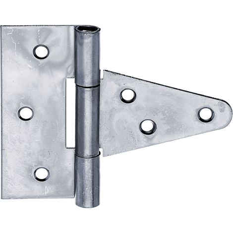 Charnière anglaise zinguée – avec goupille détachée – en acier zingué – Bande 148 mm – Marque (1/2)