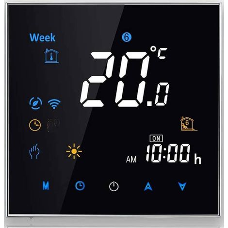 Termostato WiFi Beca BHT-3000GCLW Nero