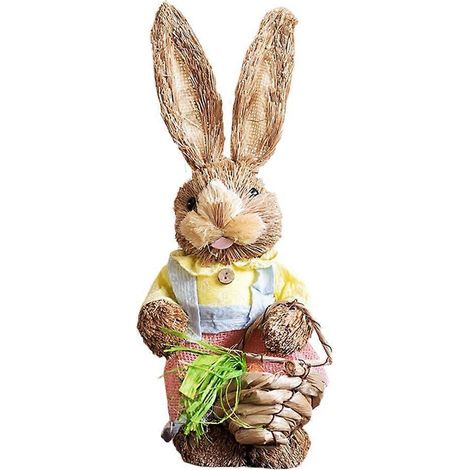 Voici une proposition de titre en français (caractères 190) :
Lapin de Pâques en Paille Décoratif - Ornement de Jardin, Maison, Mariage - Décoration de Fête, Cadeau - 10 cm (1/4)