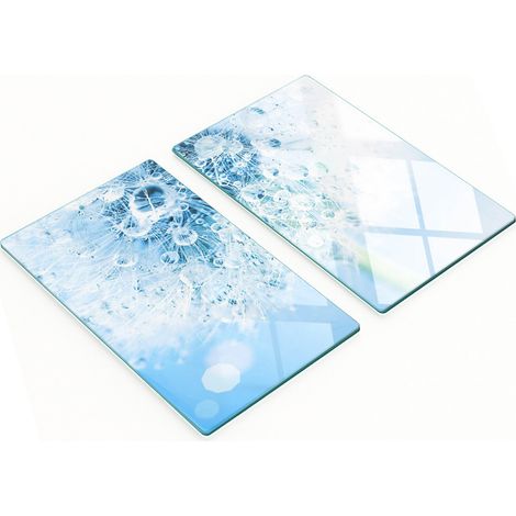 Tablas de vidrio decorativas multifuncionales para cocina con diseño de diente de león, 2x30x52 cm. (1/5)