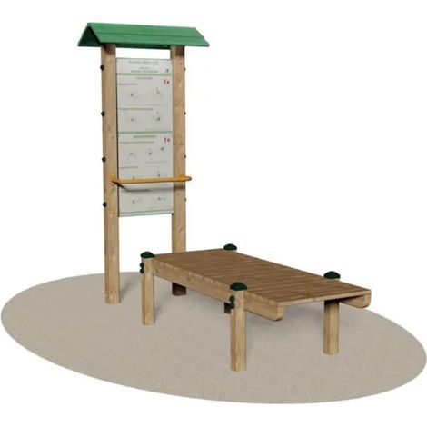 Panca Orizzontale e Plus Giochipark acciaio zincato outdoor fitness 25-75 anni - Panca orizzontale