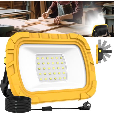 Projecteur LED Chantier 10W 1000LM, Arbeitsleuchte avec Stecker (1/5)