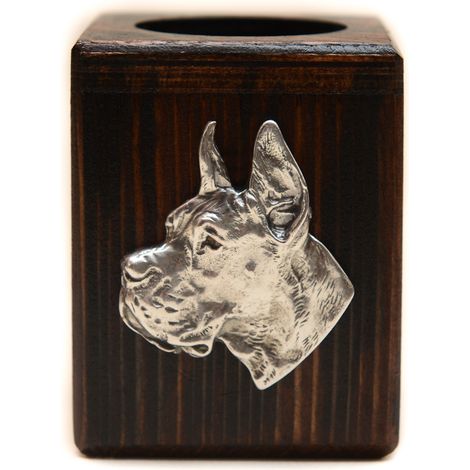 Alano I - candeliere in legno con cane, un souvenir unico dopo la perdita di un cane, realizzato a mano da Art-Dog (1/5)