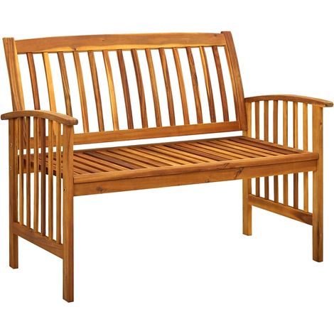 Maison Exclusive - Banco de jardín con cojines 119 cm madera maci (1/5)