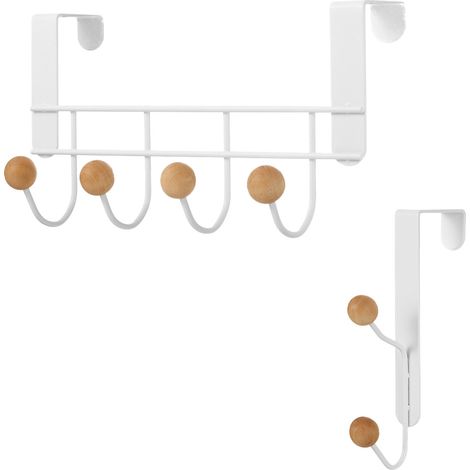 Cintre Porte - Crochet Porte - Para Puerta De Interior - Carga Máxima 2 Kg - Sin Taladro - 1 Unidad (1/5)