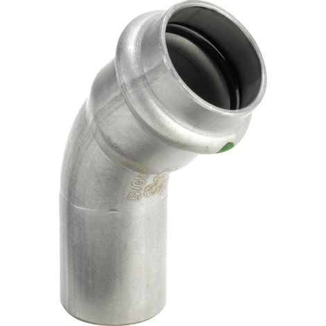 Viega Sanpress Inox 435431 42mm, 45 degrés, acier inoxydable, SC-Contur