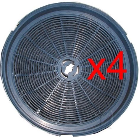 Lot de 4 filtres à charbon pour hotte Airlux GLEM CR300 CR300X4 Airlux