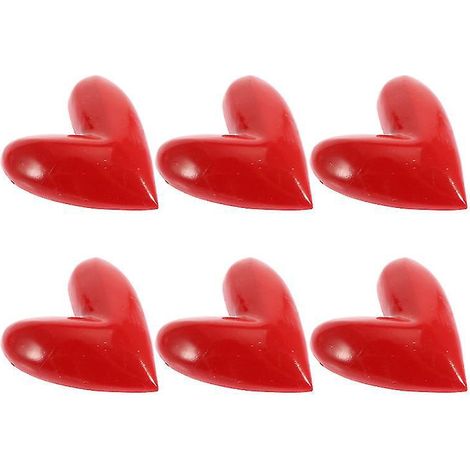 Lot de 6 aimants de réfrigérateur en forme de cœur (1/3)