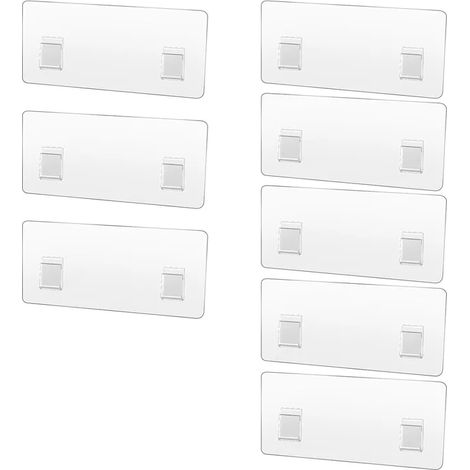 (8 pièces) Crochets muraux adhésifs pour porte-savon de douche, sans perçage. Idéal pour la salle de bain, la cuisine et comme étagère. (1/5)