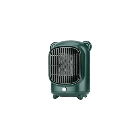 Mini radiateur céramique portable 500 W, thermostat, vert, pour bureau et chambre – (1/5)