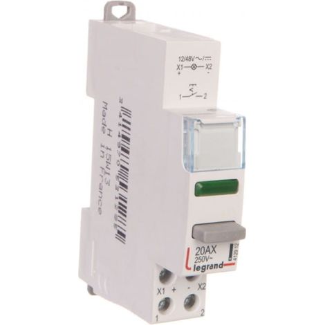 Interruptor modular biestable con lámpara LED 1Z 20A 12/48V CA/CC LP441 412912