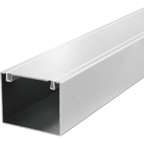 OBO Bettermann Installationskanal Metall mit Brandschutzgewebe 80x100x2000 Stahl pulverbeschichtet reinweiß RAL ..., 2 Meter, 7218010