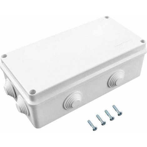 Boite de derivation, IP65 en plastique ABS, etanche exterieur, Blanc, 200 x 100 x 70 mm- (1/4)