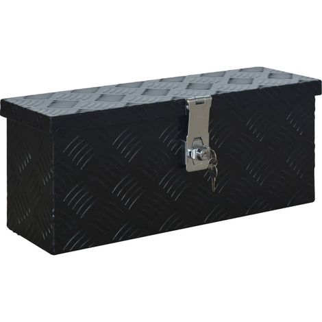 Aluminium Box 485x140x200 mm Black vidaXL