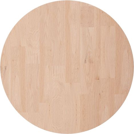 Runde Tischplatte Ø50x4 cm Unbehandeltes Massivholz Eiche vidaXL