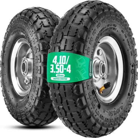 Roues 4.10/3.50-4 -Jante Acier Alésage 20mm