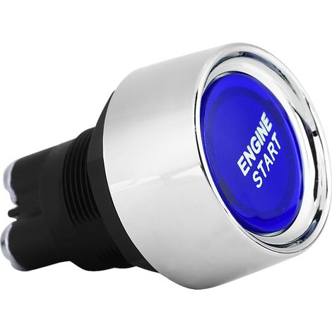 Interrupteur de démarrage de voiture modifié, interrupteur d'allumage à bouton-poussoir 12V/50A (bleu). (1/5)
